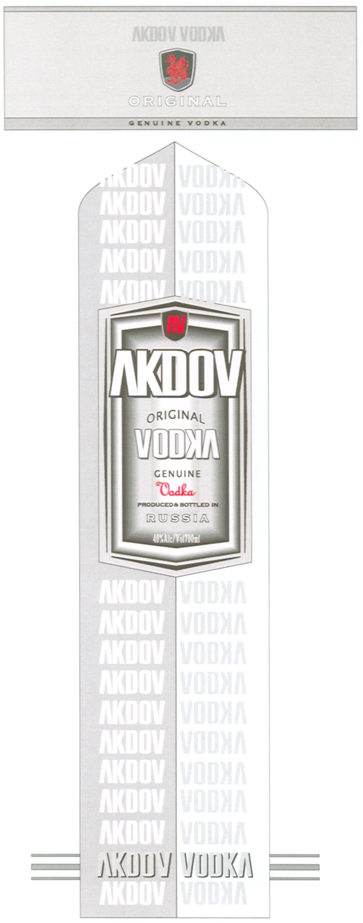 Торговая марка №313527 – AKDOV AV AKDOV VODKA GENUINE ORIGINAL PRODUCED IN  RUSSIA: владелец торгового знака и другие данные | РБК Компании