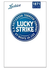 patterson tobacco company Торговая марка №531394 — LUCKYSTRIKE PATTERSON LUCKIES LUCKY STRIKE 1871  PREMIUM BLUE R.A. PATTERSON TOBACCO COMPANY EST. RICH'D VA. USA: владелец  торгового знака и другие данные