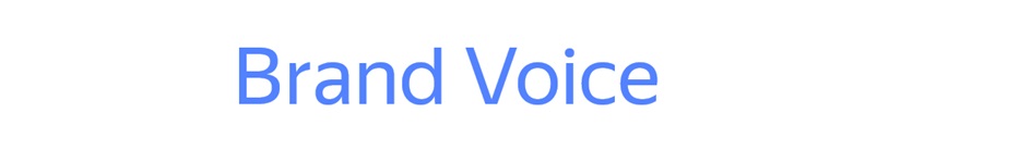 Brand Voice
