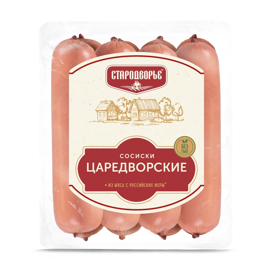 Торговая марка №975928 – СТАРОДВОРЬЕ СОСИСКИ ЦАРЕДВОРСКИЕ ИЗ МЯСА С  РОССИЙСКИХ ФЕРМ БЕЗ ГМО: владелец торгового знака и другие данные | РБК  Компании